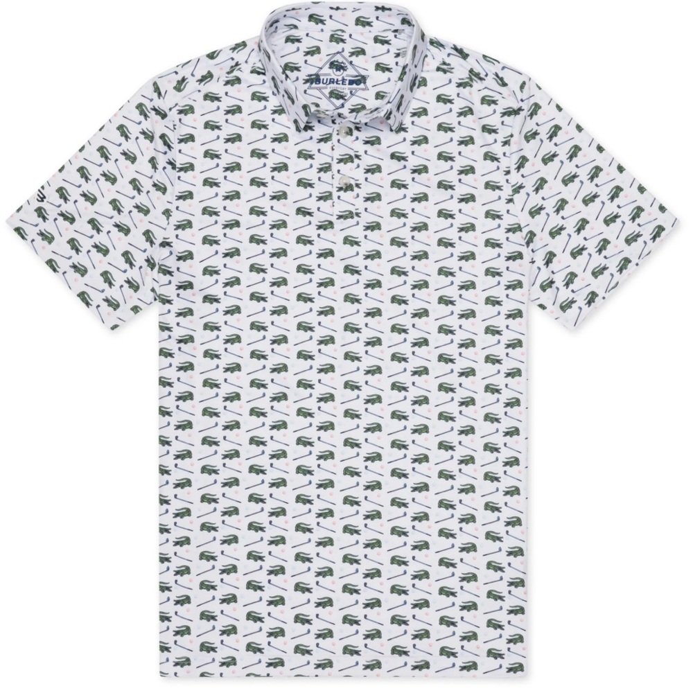 Burlebo Performance Polo “Tap It In” • UPF 50 Moisture-Wicking Golf Shirt • NWT